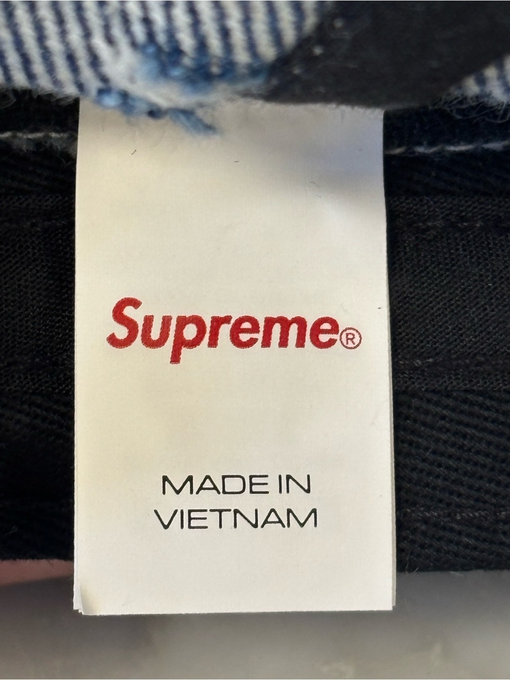 Supreme Distressed Denim Rhinestone Cap - Blue - Picture 7 of 7